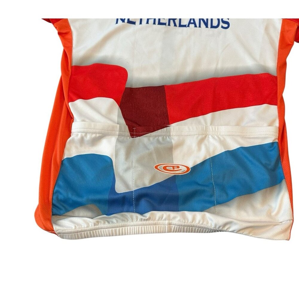 Netherlands Cycling Jersey Large CPI Sportswear Bike Gear Athletic Back Pockets - Picture 10 of 13